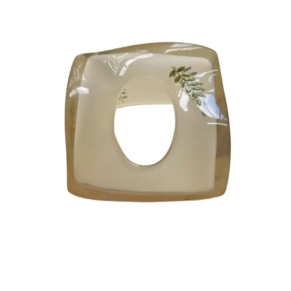 Croscill Opaque Inlaid Floral Rainier Wastebasket Tissue Holder Set